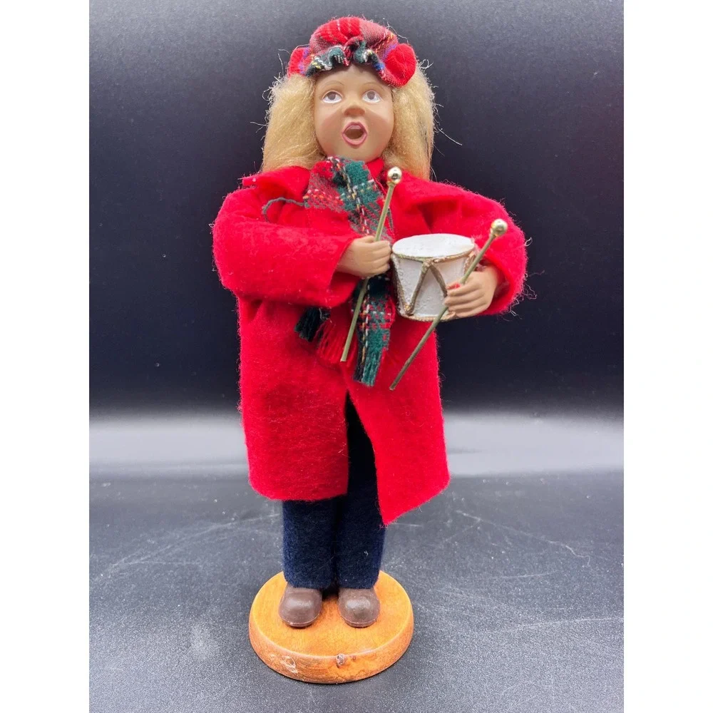 Vtg Set of 3 Caroler Set Christmas Figurines Drummer Boy Singer‎ 9.5